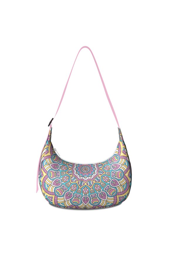 Zen Spiritual Mandala Bag for Women Minimalist Abstract Boho Purse with Dreamy Trippy Design Meditation and Healing Energy Shoulder Bag