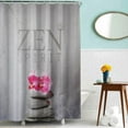 thumbnail image 1 of Zen St Orchid on Rustic Wood Shower Curtain spa Home Bathroom r Bath Curtain Hook Polyester Fabric Machine Washed Cloth, 1 of 6