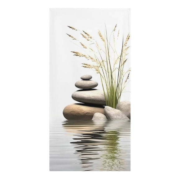 Zen Stone And Water Microfiber Beach Towel Absorbent Compact Towels for Swimming Pool Beach Travel Things for Vacation Essentials Adult Gift,61.430.3Inch