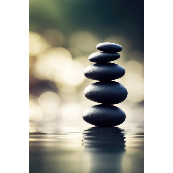 Zen Stones Photo II - 12" x 18" Art Print Wall Decor