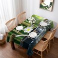 thumbnail image 1 of Zen Stones Water Flowing Table Cloth Waterproof Tablecloths, Floral Green Forest Tablecloth Dining Table Cover for Kitchen Party Tabletop Outdoor, Rectangle Tablecloth 60x84 Inch, 1 of 9