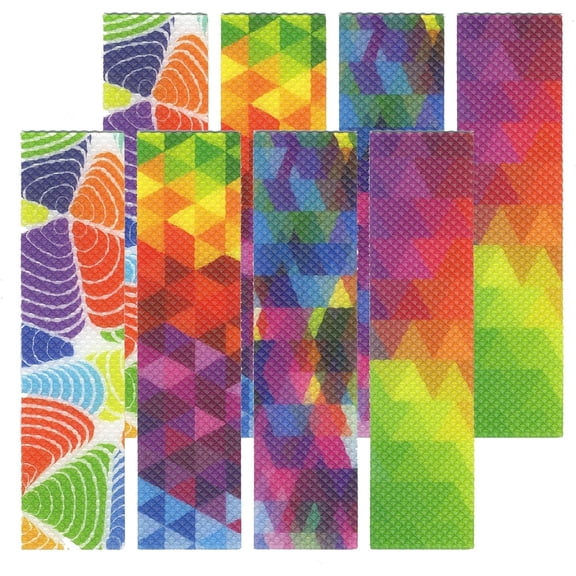 Zen Strips for Anxiety Relief and Focus, 8 Sensory Strips, Bumpy Texture, Brights, Tactile Fidget S3