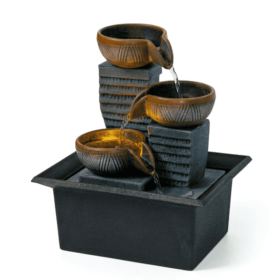 Zen Tabletop Water Fountain – Mini Indoor Waterfall for Desk, Office, Home, Small Desktop Decor