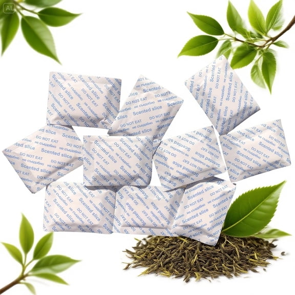 Zen Tea Scented Sachets Long-Lasting Odor Remover and Freshener for Shoes, Closets, Drawers, and Storage Spaces Pack of 10(Zen Tea)
