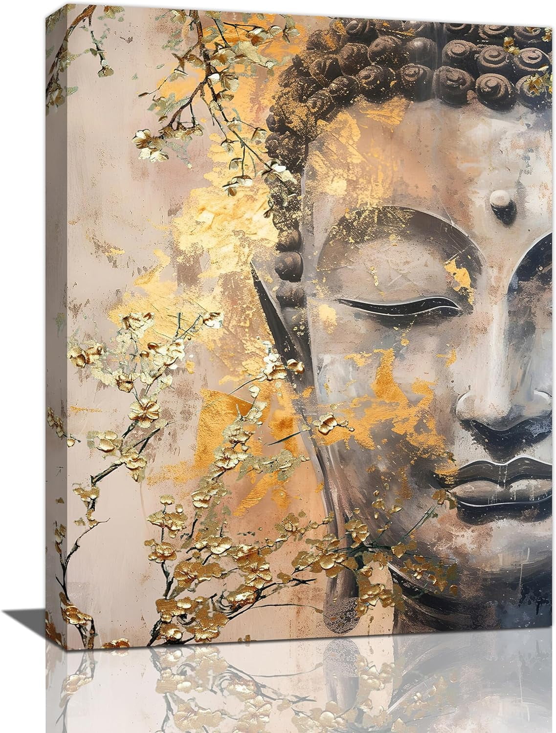 Zen Wall Art Buddha Statue Wall Decor Spiritual Meditation Canvas Print ...