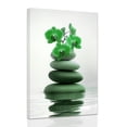 thumbnail image 1 of Zen Wall Art Stones Picture Orchid Canvas Painting Zen Water Prints Spa Bathroom Decor Meditation Yoga Room Office Home Framed, 1 of 5