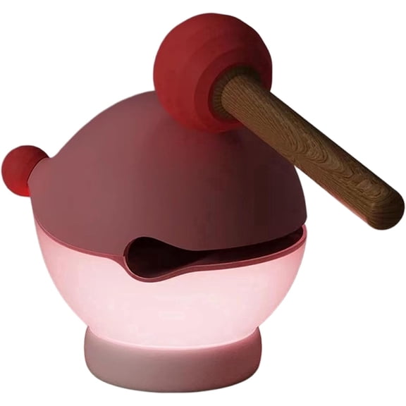 Zen Wooden Fish Tap Lamp, Stress Relief Patting Nightlight, 3-Mode Rechargeable Cordless LED Light for Meditation and Desk Decor(xxw)