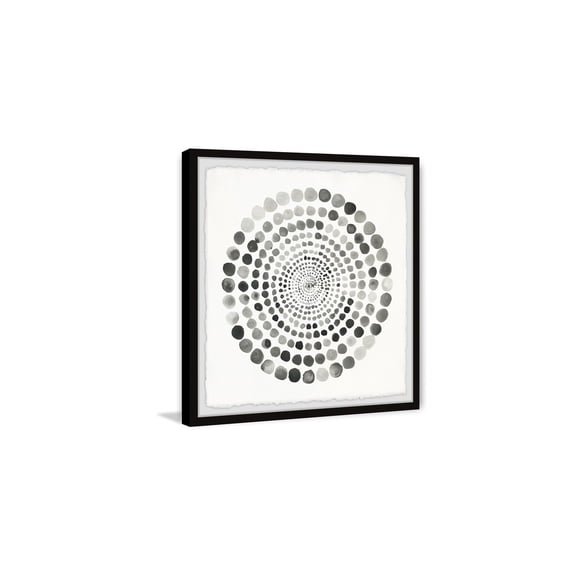 Zen Zone Grey Paradox Framed Canvas Print - 32x32 Wall Art for Living Room Decor