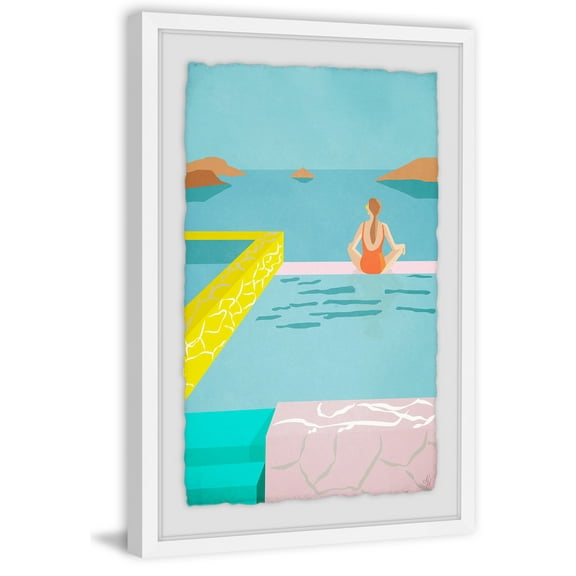 Zen by the Ocean Framed Painting Print