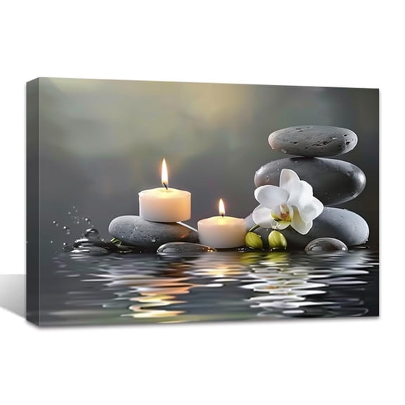 Zen painting posters suitable for relaxation, meditation, yoga room, spa and bathing room use in all scenes Unframed12x18inch(30x45cm)