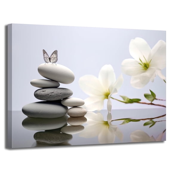 Zen painting posters suitable for relaxation, meditation, yoga room, spa and bathing room use in all scenes