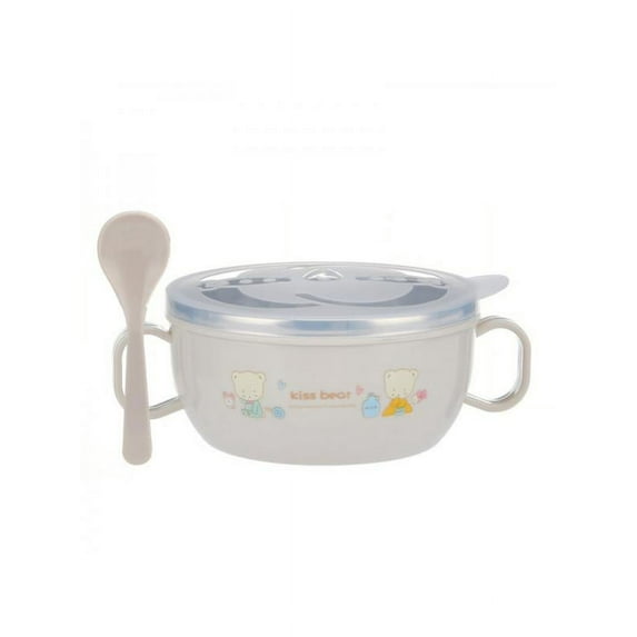 ZenBath Baby Feeding Baby Bowl Stainless Steel Insulation Bowl Spoon Set Children Tableware