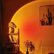 ZenBath Sunset Lamp, Projector Sunset Light 10W LED Projection Night Light 180 Degree Rotation Romantic Rainbow Light USB Charging for Photography Party Home Living Room Bedroom Decor, Sunset Red