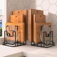 thumbnail image 1 of ZenCart 1/2Pcs Cutting Board Holder Pot Lid Rack 5 Grid Design Strong Load-bearing Kitchen Countertop Chopping Board Organizer Stand, 1 of 8