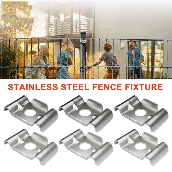 ZenCart 10Pcs Joining Clips Rustproof Corrosion Resistant Easy to Install Fence Panel Connectors with Screws Metal Joining Clips