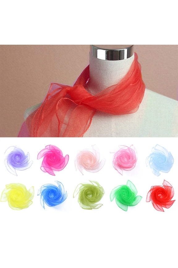 12 Pcs Dance Scarves for Kids Square Juggling Scarf for Babies Toddlers Children Music Rhythm Movement Accessories for Magic Tricks Performance