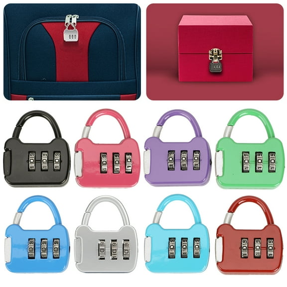 ZenCart 3 Digit Combination Password Lock Easy to Use Multipurpose Backpack Padlock Portable Mini Carrying Password Lock