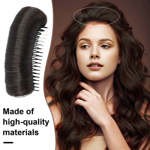ZenCart 4Pcs Hair Bun Invisible Fluffy Hair Pad Black Brown False Hair Clip Comb Hair Volume Base Bump Styling Insert Tool Women Hair Accessories