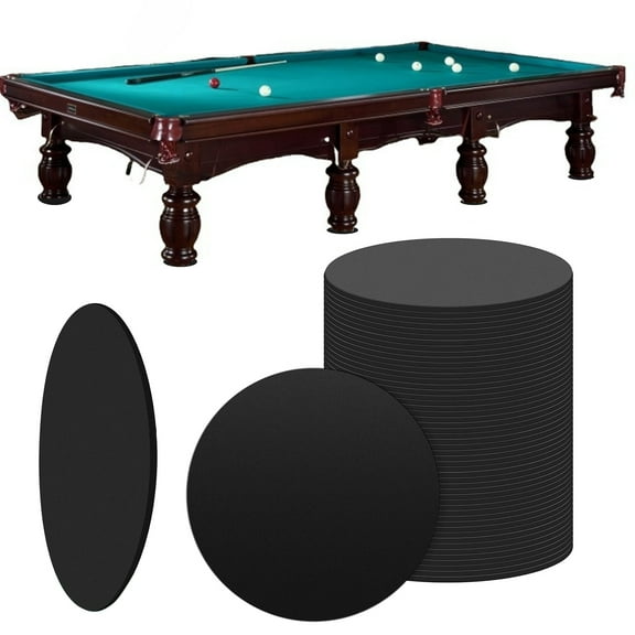 ZenCart 50 Pcs Billiard Pool Table Leg Shims 3" Diameter 0.06'' Thickness Rubber Pool Table Foot Pads Billiards Table Leveler Kit