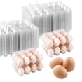 thumbnail image 1 of ZenCart 50Pcs Egg Holder Clear Plastic Cartons 12 CountReusable Crate for Home Ranch Farm Market Display Transparent Reusable Egg Container, 1 of 8