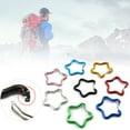 thumbnail image 1 of ZenCart 5Pcs Five-pointed Star Shaped Carabiner Heavy Duty Aluminum Alloy Portable Lightweight Outdoor Camping Climbing Snap Hook Clip Hanging Buckle, 1 of 8