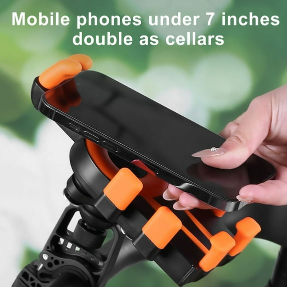 ZenCart Bicycle Phone Holder Eight-Claw Shock Absorbing Motorcycle Mobile Phone Mount 360-Degree Rotation Anti-slip Universal Bicycle Scooter Cell Phone Holder