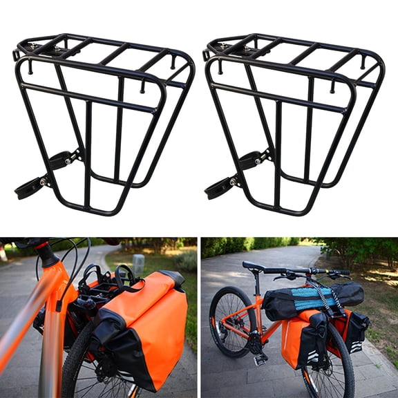 ZenCart Bike Cargo Rack Front Fork Luggage Carrier Rack Heavy Duty Steel Universal Mountain Road Bicycle Pannier Rack Cycling Accessories
