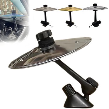 Car Crash Cymbal Air Vent Set - Silver Car Cymbal Drum Accessory With Mini Finger Cymbals And Drumsticks, Automotive Percussion Kit For Vehicle Vent