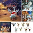 thumbnail image 1 of ZenCart Christmas Duck Garden Stake Flat Acrylic Yard Art Decoration Sign Waterproof Outdoor Christmas Stake for Pathway Backyard Lawn Holiday Decor, 1 of 8