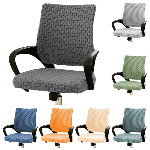 ZenCart Computer Chair Cover Split Stretchy Office Chair Cover Universal Desk Task Chair Cover Fitted Slipcover for Home Office Rotating Chair