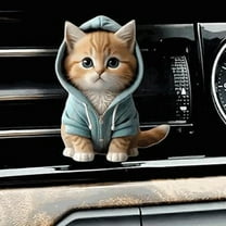 ZenCart Cute Kitten Car Vent Clips Refillable Car Diffuser Cat Air Vent Clips Car Air Freshener for Aesthetic Air