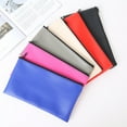 thumbnail image 1 of ZenCart Faux Leather Pencil Pouch Zippered Money Cash Pen Case Secure Bank Bag for Coins Bills Checks Invoices Cosmetics Tools, 1 of 8