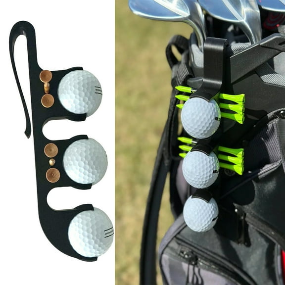 ZenCart Golf Ball Holder Golf Ball Storage Rack to Hold 3 Balls And 6 Tees Ball Clip Organizer Attachment to Waist Belt