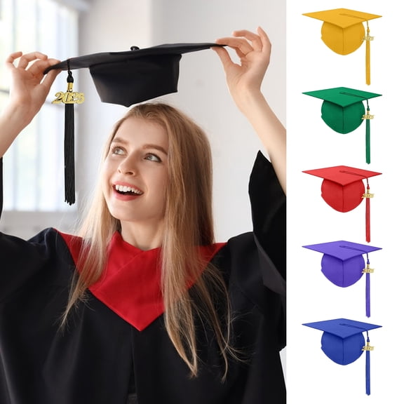 ZenCart Graduation Cap with 2025 Tassel Unisex Adult Matte Graduation Caps for High School Bachelor Master Ceremonies