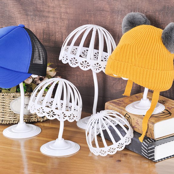 ZenCart Hat Rack Stand for Hats Wigs Exhibition Multiple Sizes with Lace Edge Bucket Hat Fisherman Hat Display Holder Hat Organizer for Home Stores