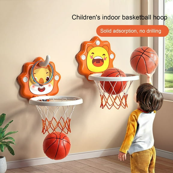 ZenCart Kids Boys Mini Basketball Hoop Indoor Adjustable Height Wall-mounted Children Basketball Hoop Space-Saving Christmas Birthday Gifts for Age 3-8 Years Old
