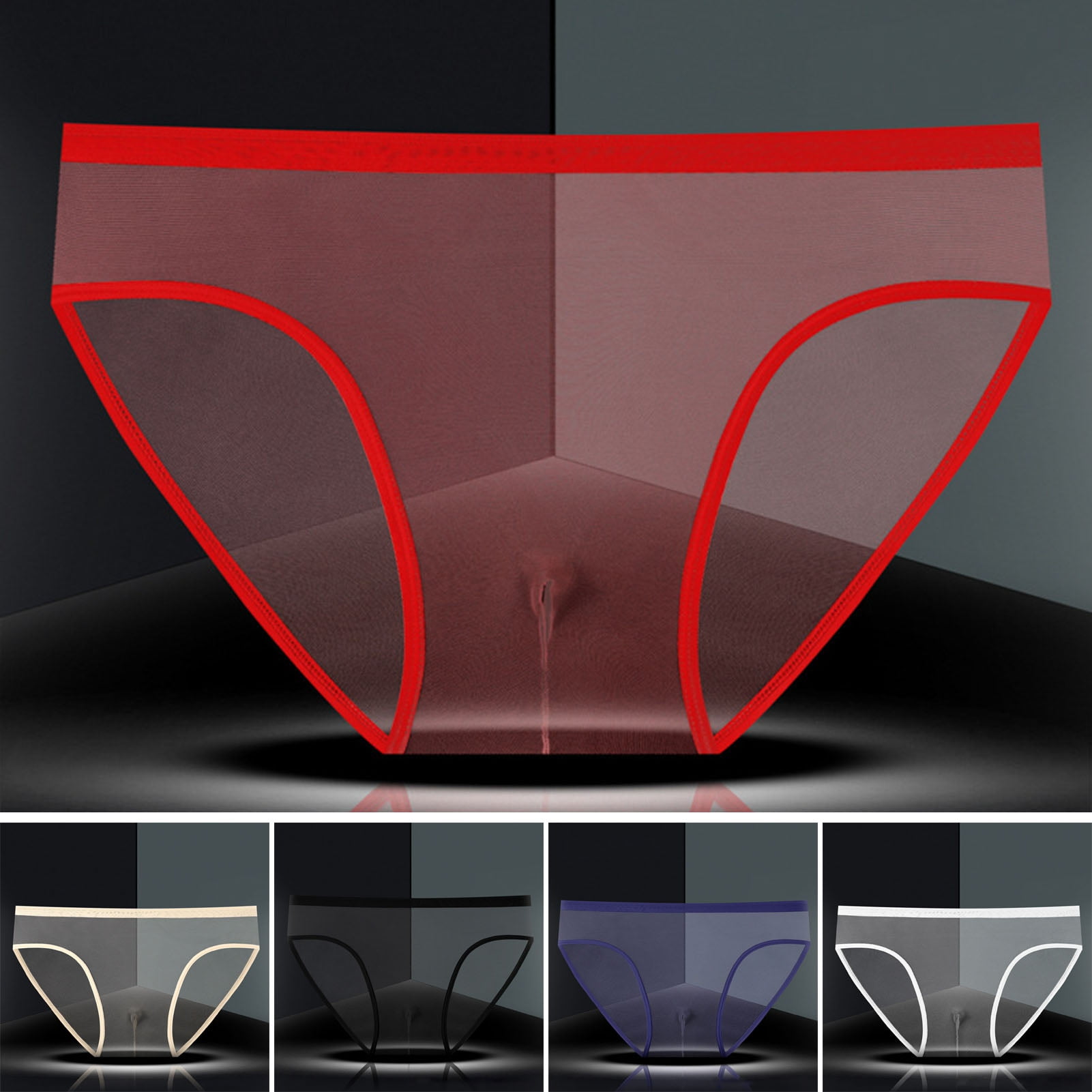 ZenCart Men Briefs Mid-rise Perspective Thin Underwear with Separate ...