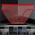 thumbnail image 1 of ZenCart Men Briefs Mid-rise Perspective Thin Underwear with Separate Pouches Solid Color Soft Texture Breathable Elastic Panties, 1 of 7