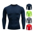thumbnail image 1 of ZenCart Men Sport Top 3D Slim Fit High Elasticity Round Neck Quick-drying Long Sleeves Slim Fit Compression Figure Shaping Gym Running Basketball T-shirt, 1 of 8