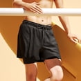 thumbnail image 1 of ZenCart Men Swimming Shorts Quick-drying Swim Trunks Drawstring Elastic Waist Double-Layered Bathing Suit Anti-UV Snug Fit Swimming Trunks, 1 of 8