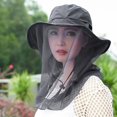 thumbnail image 1 of ZenCart Mosquito Head Net Hat Sun Protection Bucket Hat with Hidden Net Mesh Foldable Fly Protection Netting Hat for Outdoor Fishing Hiking, 1 of 8