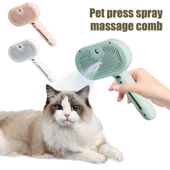 ZenCart Pet Steam Brush Self-Cleaning Pet Grooming Comb with Water Spray Rechargeable Steamy Pet Shedding Massage Brush for Cats Dogs Hair Removal