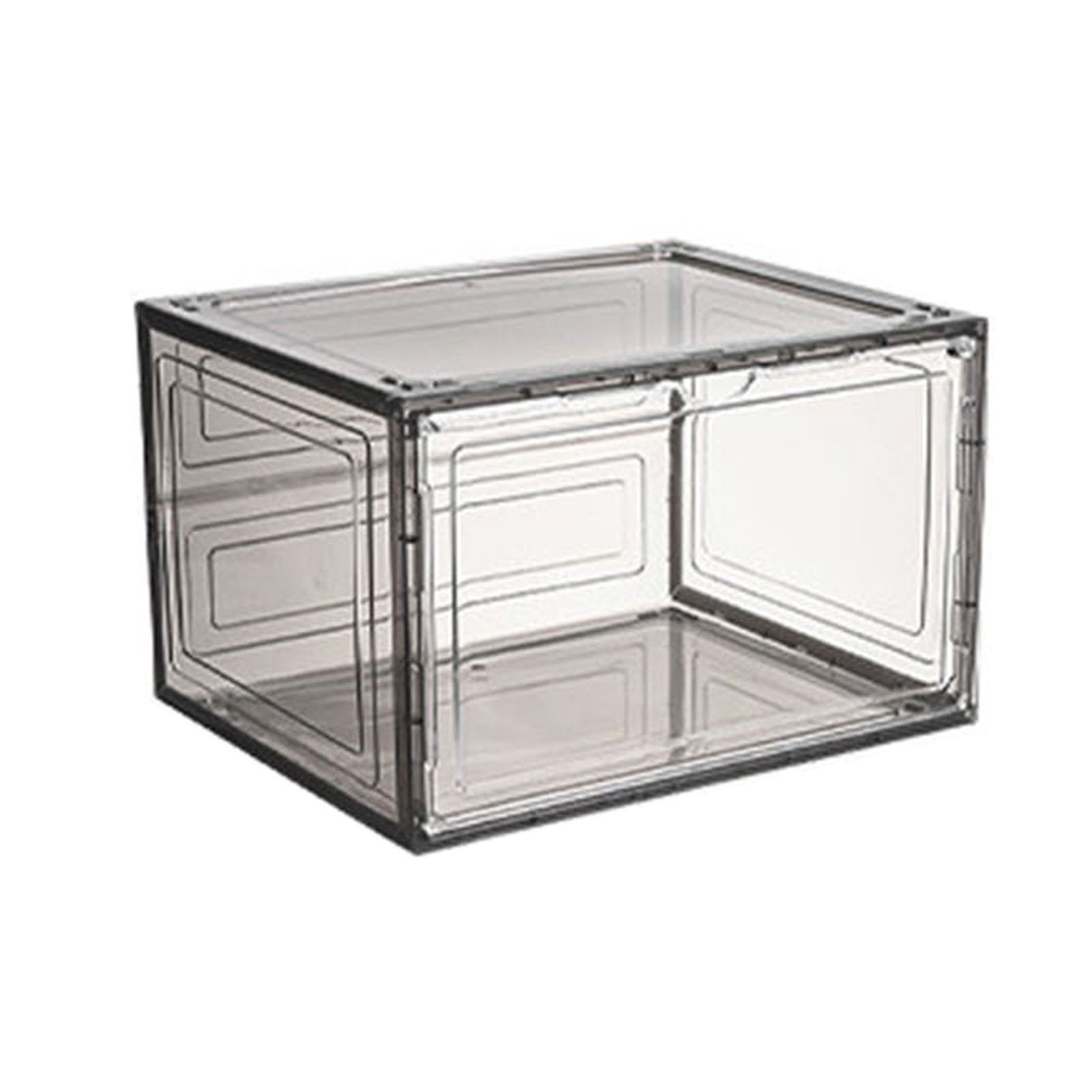 ZenCart Plastic Clear Stackable Shoe Boxes with Magnetic Doors ...