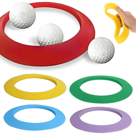 ZenCart Silicone Golf Putting Ring Indoor Outdoor All-Direction Practice Golf Hole Putting Cup Putting Accuracy Trainer Golf Training Aid Golf Accessories