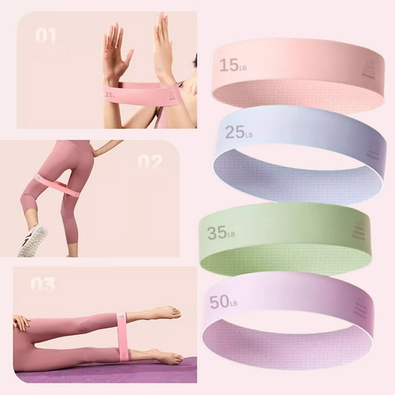 ZenCart Silicone Resistance Band Legs Glutes Hip Building Lifting Strength Training Yoga Gym Workout Exercise Stretching Elastic Booty Band Fitness Equipment