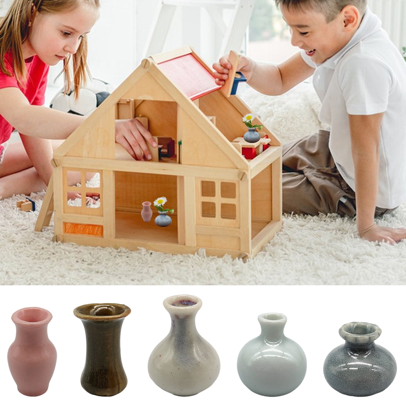 Robotime DIY Wooden House Miniature Doll House Kits Mini Dollhouse With