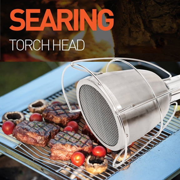 ZenCart Stainless Steel Culinary Torch Attachment Cooking Torch Connector Outdoor Camping Torch for Home Kitchens Restaurants