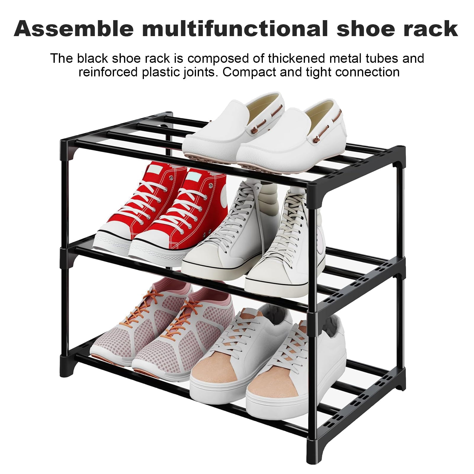 ZenCart Vertical Shoe Rack Space-Saving Organizer Rustproof Strong Load ...