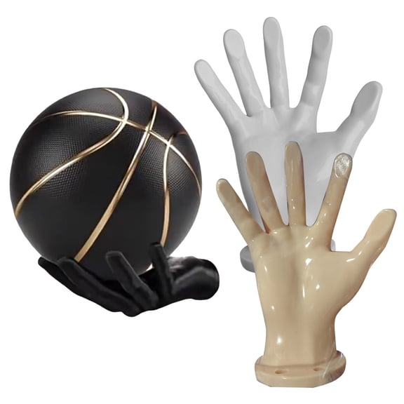 ZenCart Wall Mount Football Ball Holder Easy to Install Multipurpose Hand-Shaped Basketball Football Volleyball Display Rack