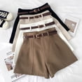 thumbnail image 1 of ZenCart Women Suit Shorts High Waist Zipper Fly Solid Color Casual Suit Shorts with Pockets Versatile Summer Shorts, 1 of 8